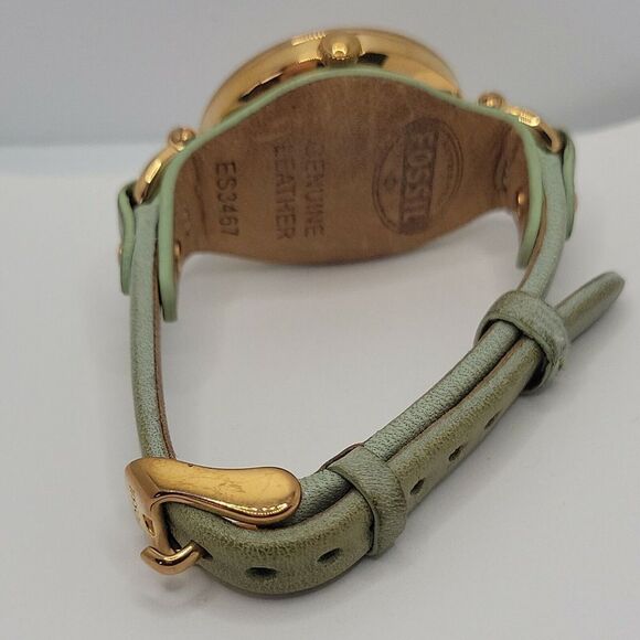 Fossil Georgia ES3467 Women's Gray Leather Analog Dial Quartz Wrist Watch DE636 - Picture 10 of 10